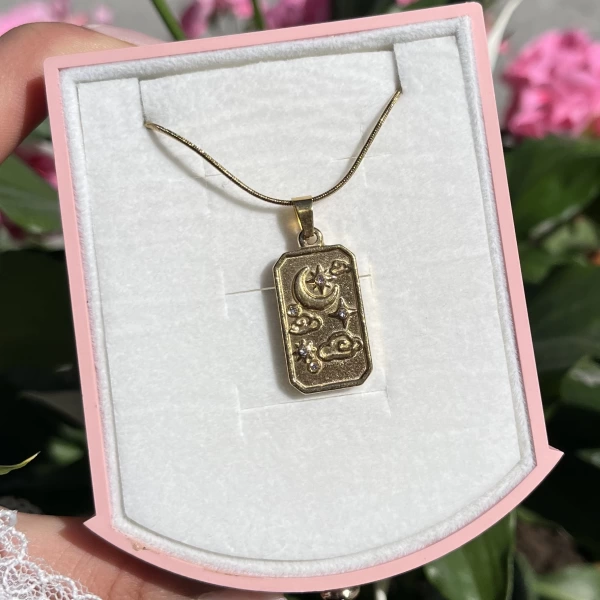 Bohem Gökyüzü Tarot Kolye I Çelik