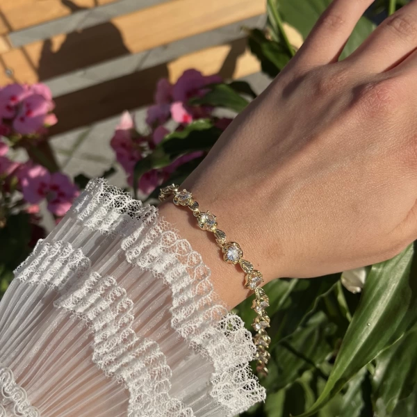 Rosaline Bileklik I 14K Altın Kaplama