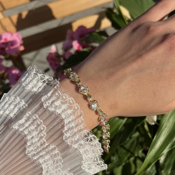 Rosaline Bileklik I 14K Altın Kaplama