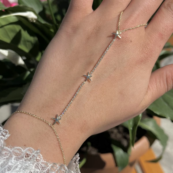 Deniz Yıldızlı Şahmeran I 14K Altın Kaplama