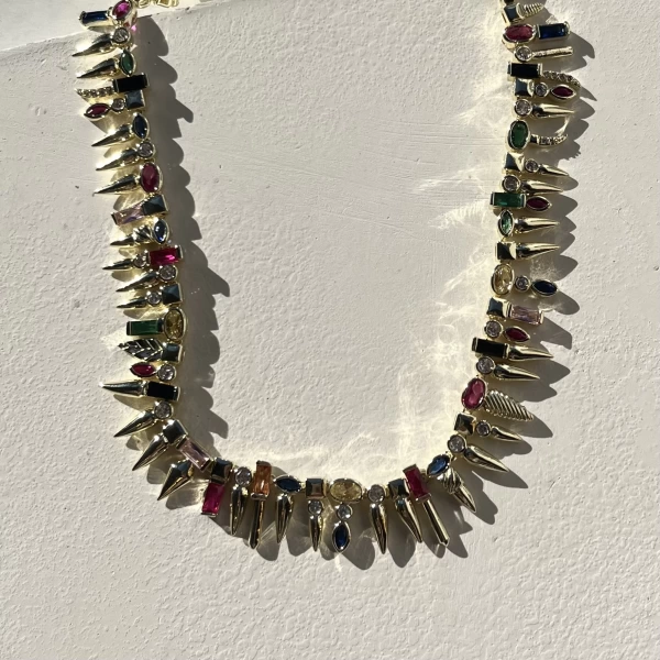 Renkli Zarra Vintage Kolye I Xuping