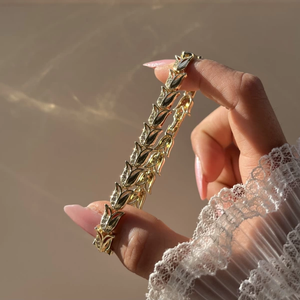 Lale Vintage Bileklik I 14K Altın Kaplama