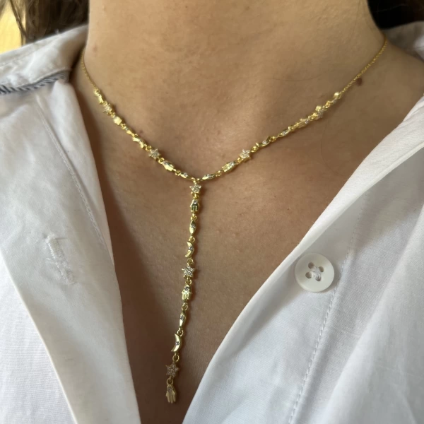 Fatma Ana El Motifli Y Kolye I 925 Gümüş