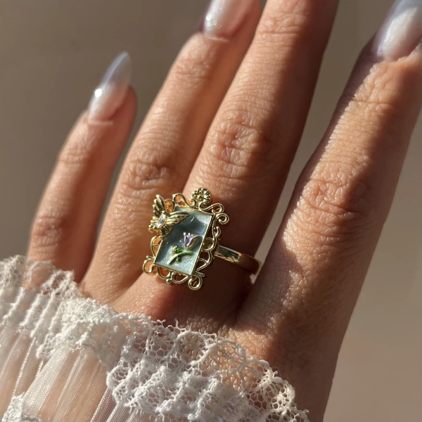 Mavi Sanat Tablo Yüzük