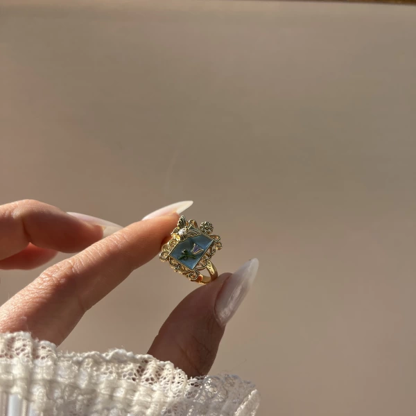 Mavi Sanat Tablo Yüzük