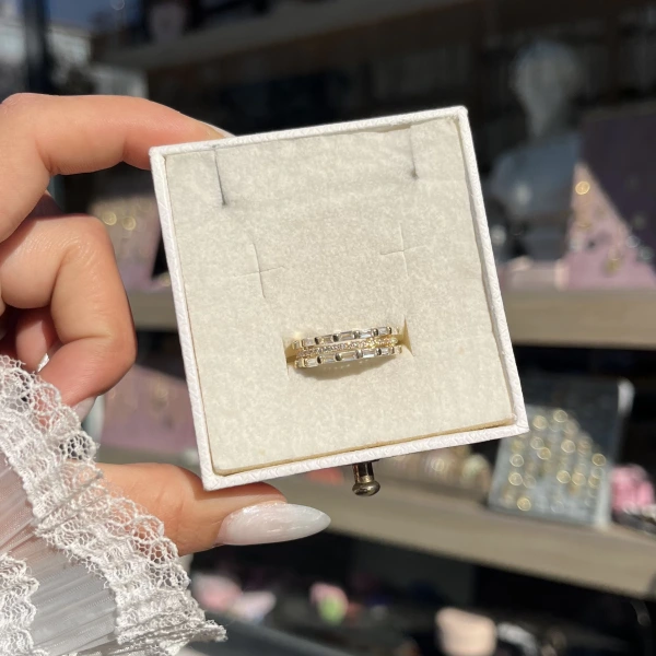 3lü Baget Taşlı Yüzük