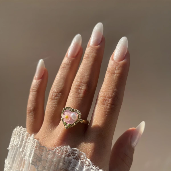 Pembe Kalp Sanat Yüzük