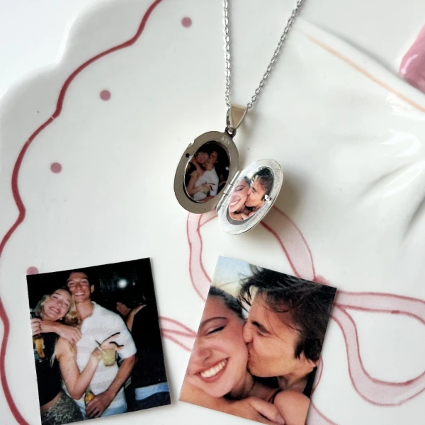 Oval Fotoğraflı Kolye