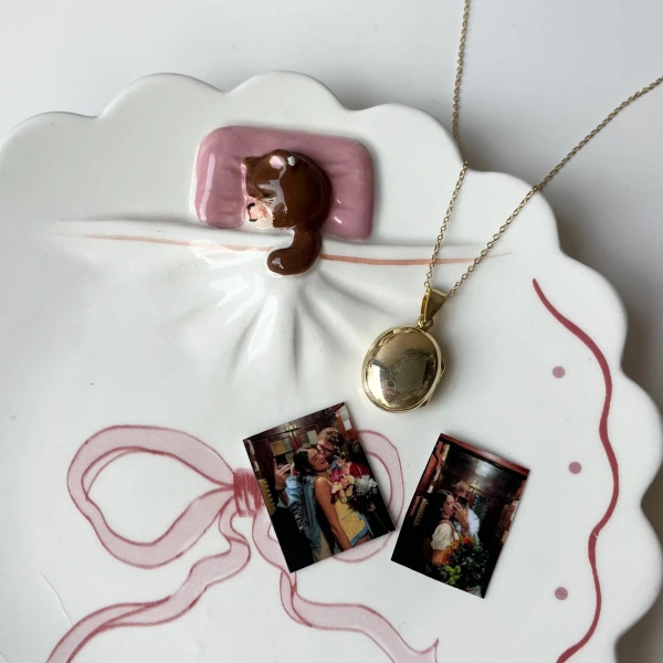 Oval Fotoğraflı Kolye