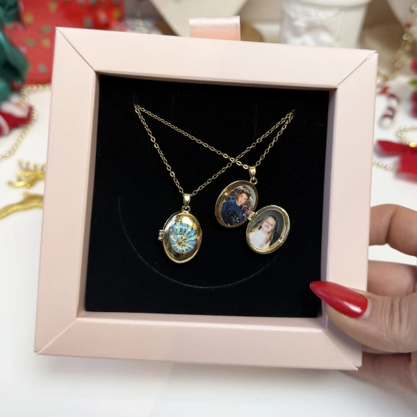 Yılbaşı Paketi 2 İstridye Fotoğraflı Kolye