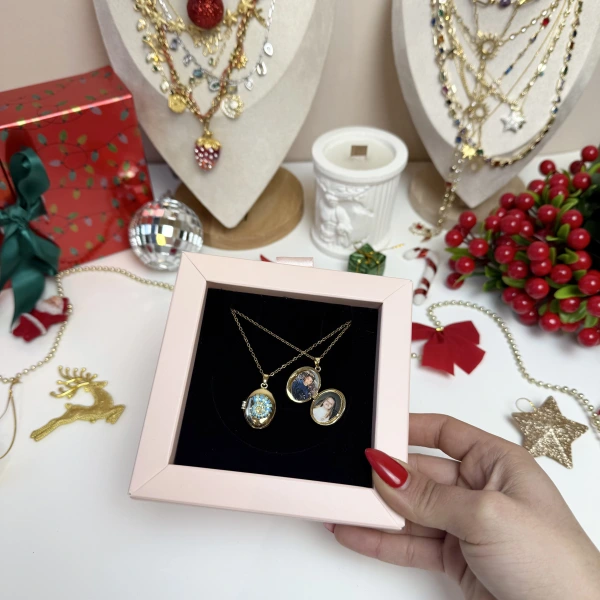 Yılbaşı Paketi 2 İstridye Fotoğraflı Kolye