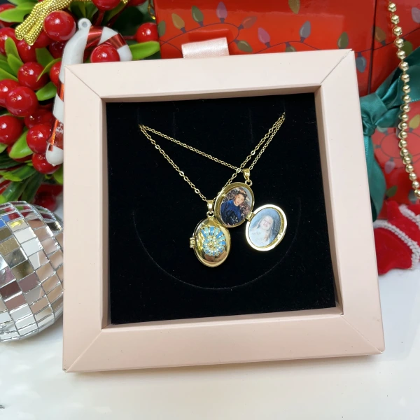 Yılbaşı Paketi 2 İstridye Fotoğraflı Kolye