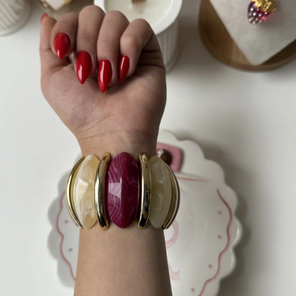 Velvet Stone Gold Bileklik