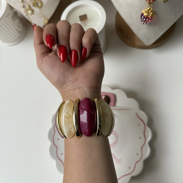 Velvet Stone Gold Bileklik