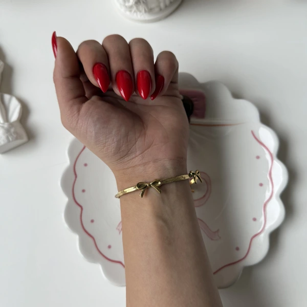 Kurdele İtalyan Zincir Bileklik