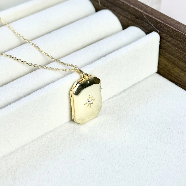 Kuzey Yıldızlı Fotoğraflı Kolye