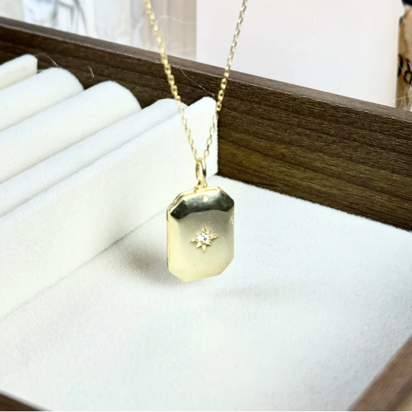 Kuzey Yıldızlı Fotoğraflı Kolye