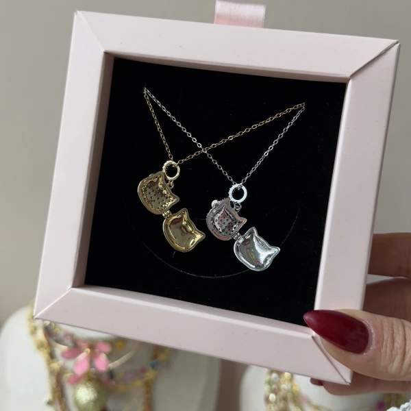 Kapaklı Hello Kitty Kolye