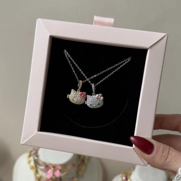 Kapaklı Hello Kitty Kolye