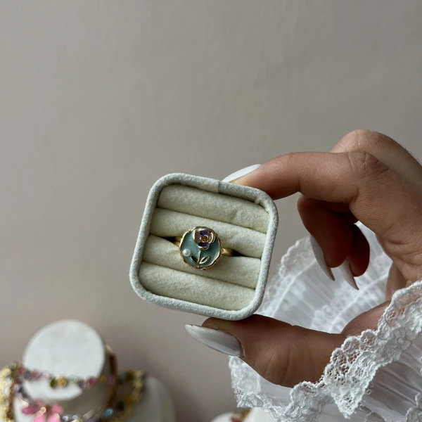 Blue Rosalia Yüzük