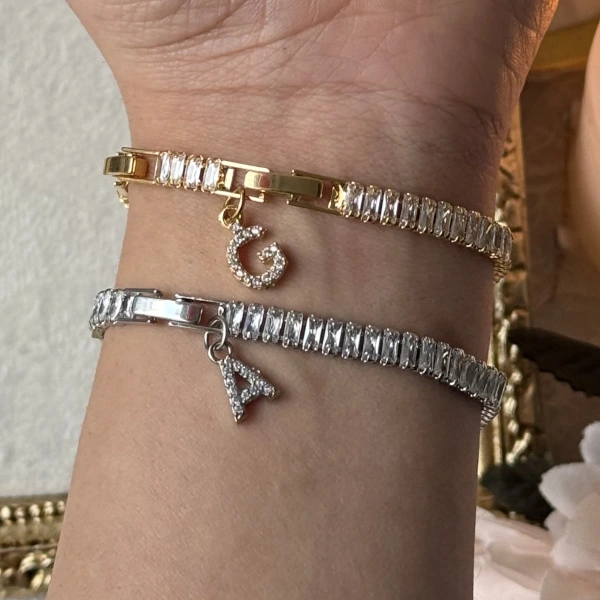 Taşlı Harfli Su Yolu Bileklik