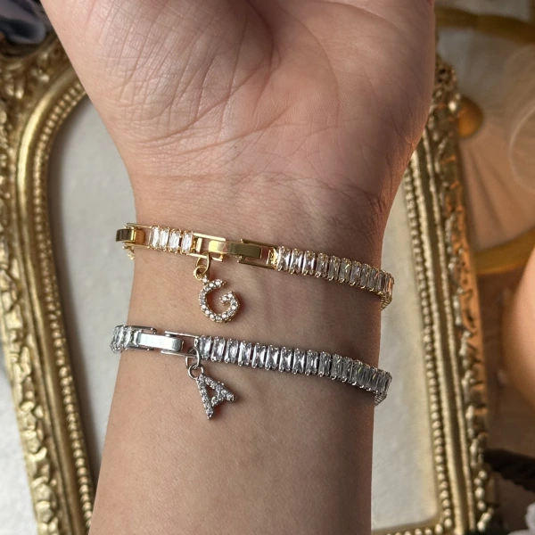 Taşlı Harfli Su Yolu Bileklik