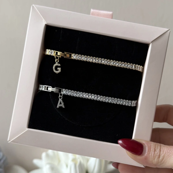 Taşlı Harfli Su Yolu Bileklik