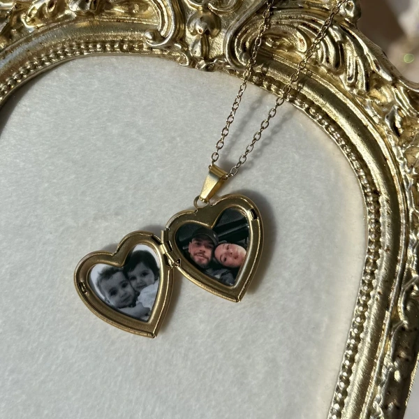 Düz Kapaklı Fotoğraflı Kolye ( 1.8 cm)