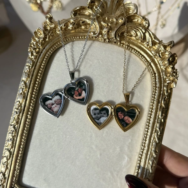 Düz Kapaklı Fotoğraflı Kolye ( 1.8 cm)