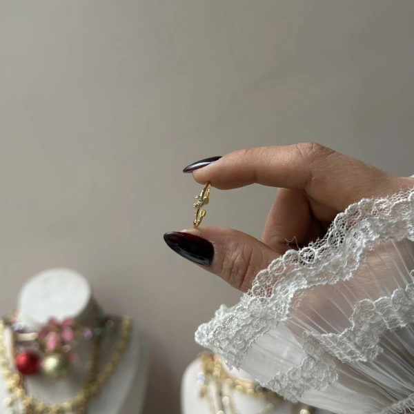 Işıltılı Kalp Yüzük