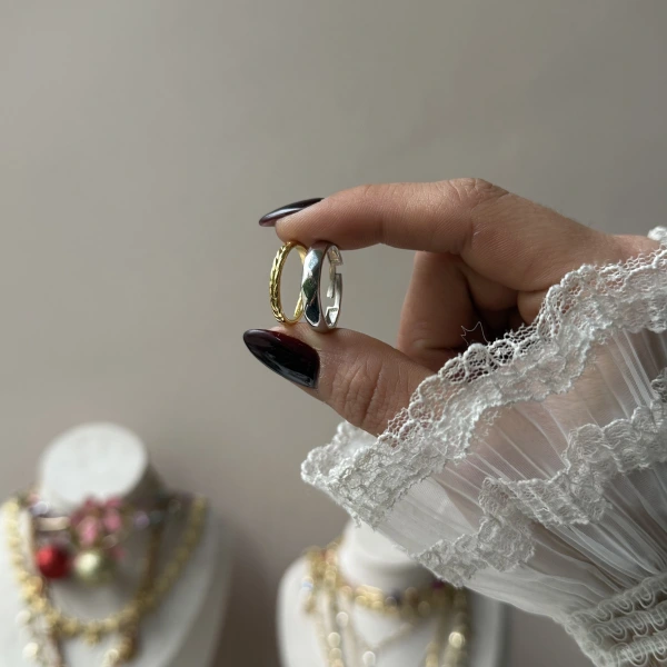 Golden-Silver Classic Yüzük