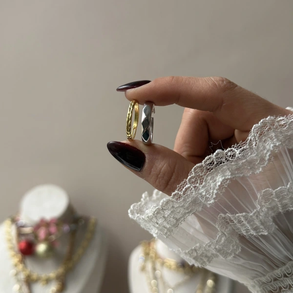 Golden-Silver Classic Yüzük