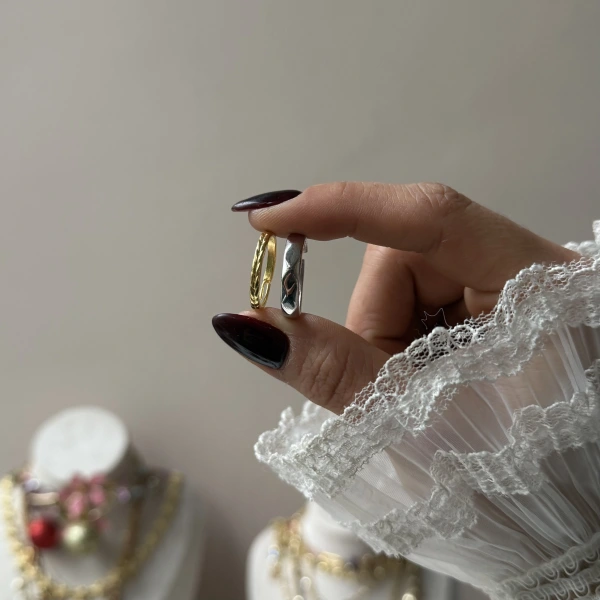 Golden-Silver Classic Yüzük