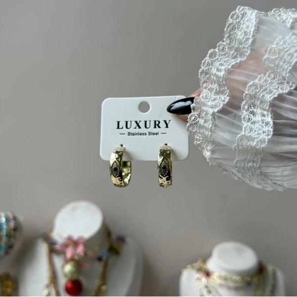 Heritage Hoop Gold Küpe