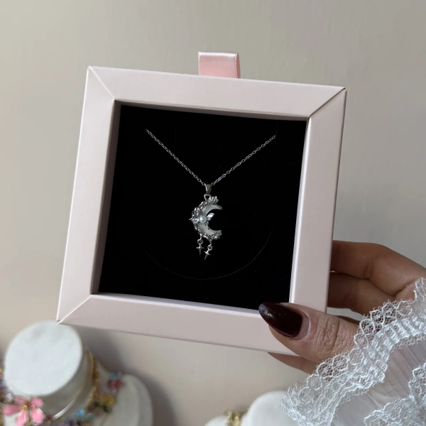 Moon Pearl Drop Kolye