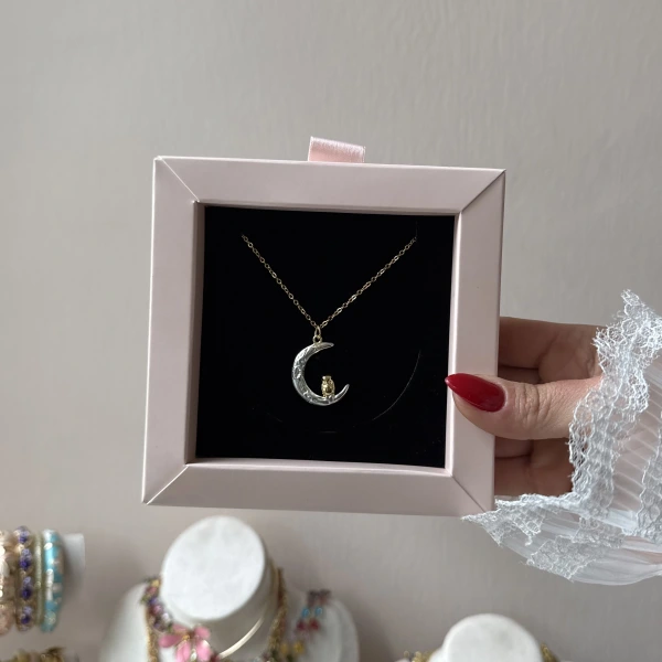 Baykuşlu Ay Kolye