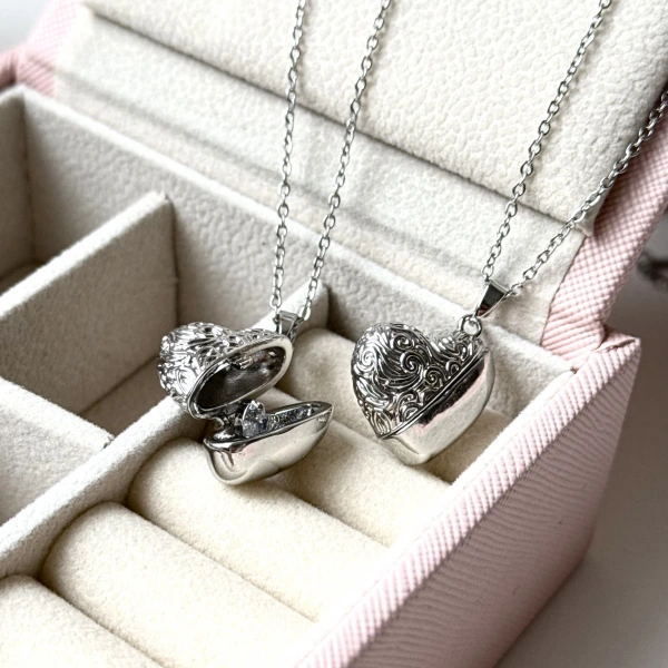 Kalp İçinde Kalp Kolye