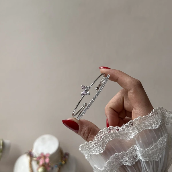 Prenses Pembe Kelebek Kelepçe Bileklik