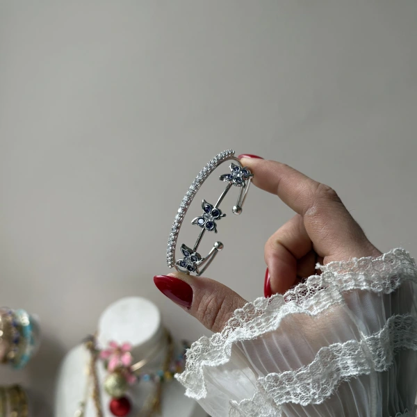 Prenses Mavi Kelebek Rüyası Kelepçe Bileklik