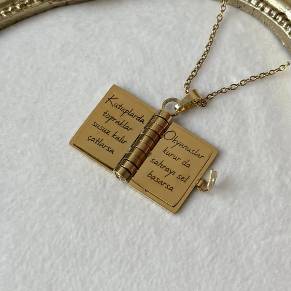 Şiirli Kitap Kolye