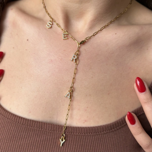 Harfli Y İsim Kolye