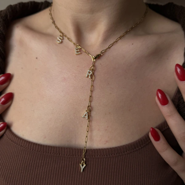 Harfli Y İsim Kolye