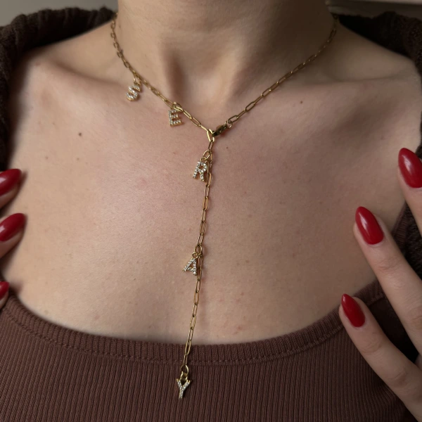 Harfli Y İsim Kolye