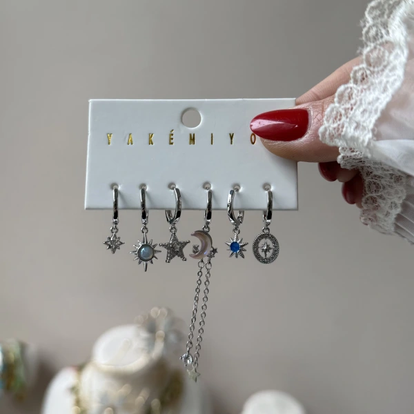 Ay Rüyası 6lı Küpe Seti