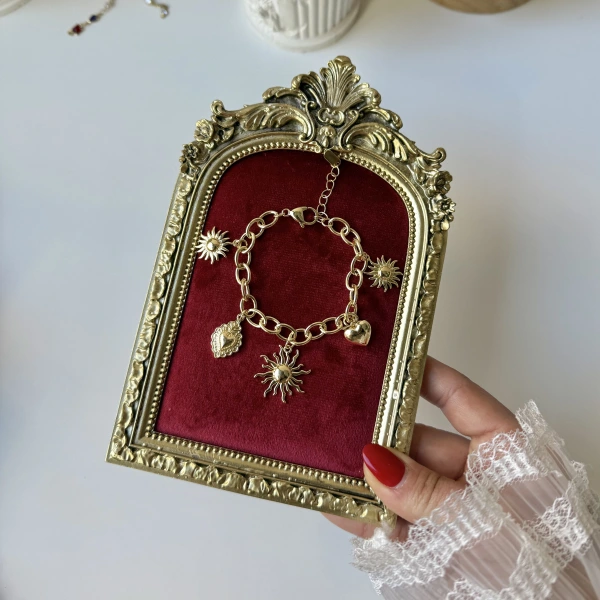 Güneş ve Kalp Charmlı Bileklik