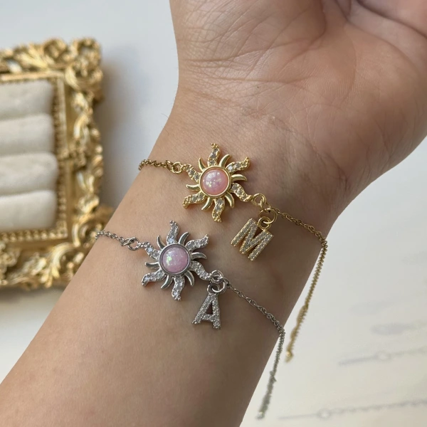 Harf Charmlı Güneş Bileklik