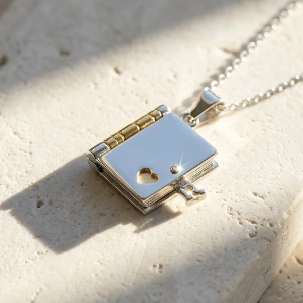 Şiirli Kitap Kolye (Karışık Renk )