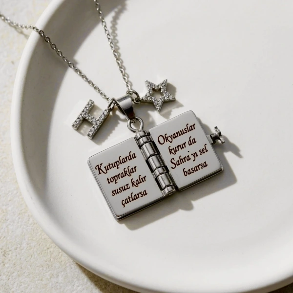 Şiirli Kitap Kolye