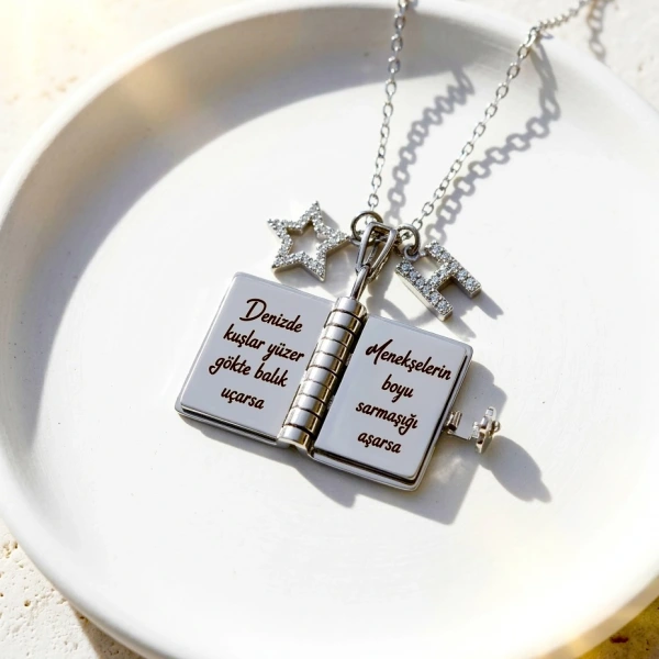 Şiirli Kitap Kolye