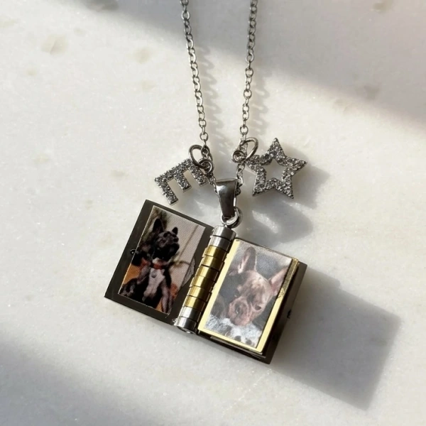 Fotoğraflı Kitap Kolye